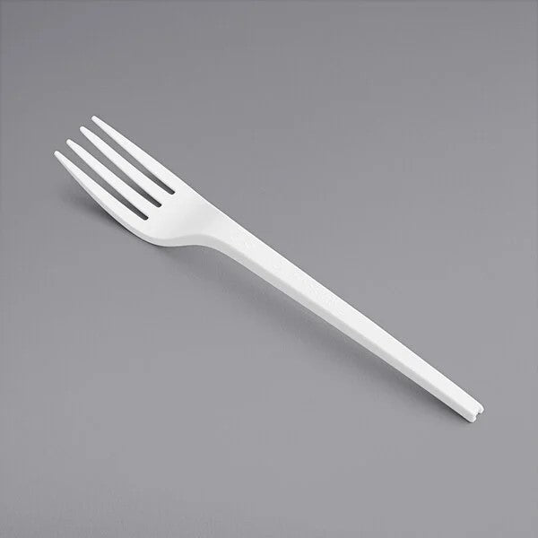 Watson Distributing Heavy Duty Disposable Fork White 6.5 Inch - 300/Case