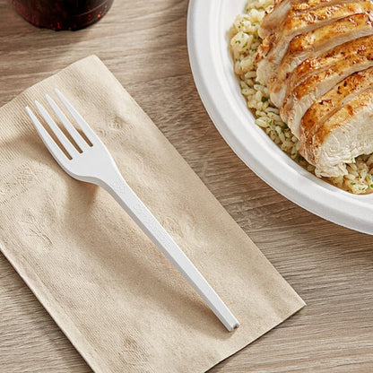 Watson Distributing Heavy Duty Disposable Fork White 6.5 Inch - 100/Case
