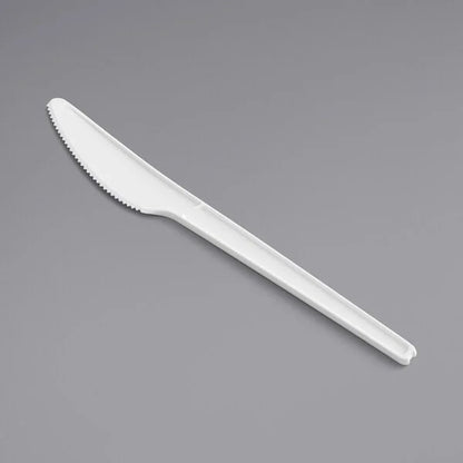 Watson Distributing Heavy Duty Disposable Knife White 6.5 Inch - 300/Case