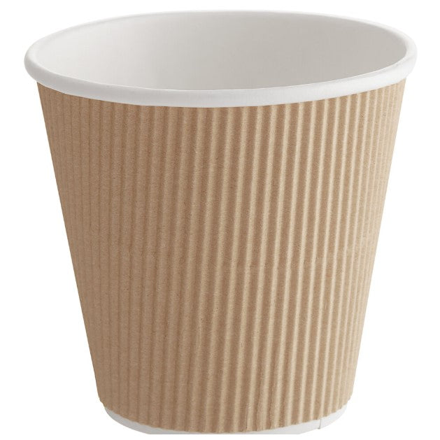 Watson Distributing 8 oz Ripple Insulated Double Wall Leak-Free Paper Cup 50/Case