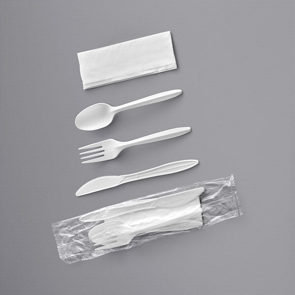 Watson Distributing Heavy Weight Disposable Cutlery Set White 6.5 inch - 100/Case