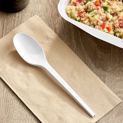 Watson Distributing Heavy Weight Plastic Spoon Cpla White 6-1/2" 1000/Case