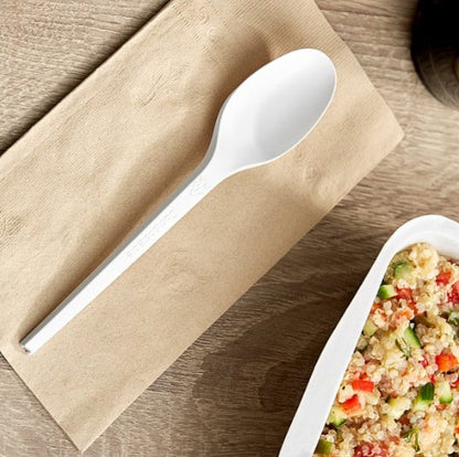Watson Distributing Heavy Duty Disposable Spoon White 6.5 Inch - 100/Case