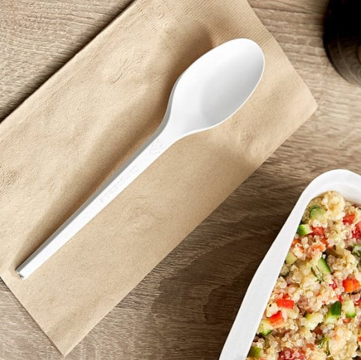Watson Distributing Heavy Duty Disposable Spoon White 6.5 Inch - 300/Case