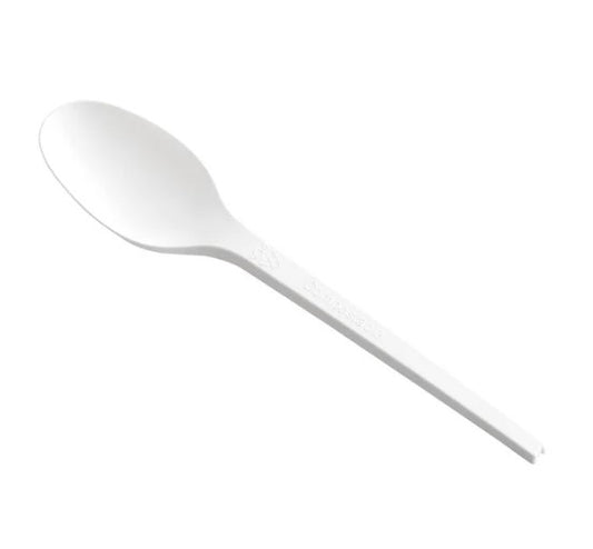 Watson Distributing Heavy Weight Plastic Spoon Cpla White 6-1/2" 1000/Case