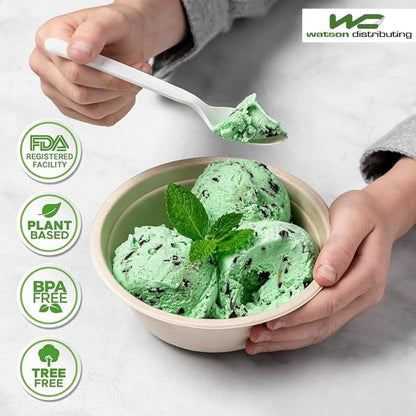 Watson Distributing Heavy Duty Disposable Spoon White 6.5 Inch - 300/Case