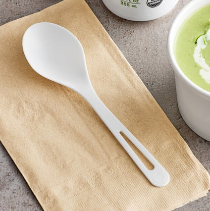 Watson Distributing Heavy Weight Plastic Spoon Pla Ivory 500/Case
