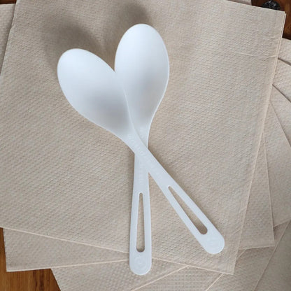 Watson Distributing Heavy Weight Plastic Spoon Pla Ivory 500/Case