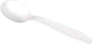 Watson Distributing Heavy Weight Spoon Plastic White 5.4" 1000/Case