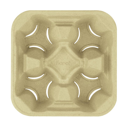 Watson Distributing 4 Cup Molded Fiber Holder/Carrier 300/Case 75 Piece/Bag