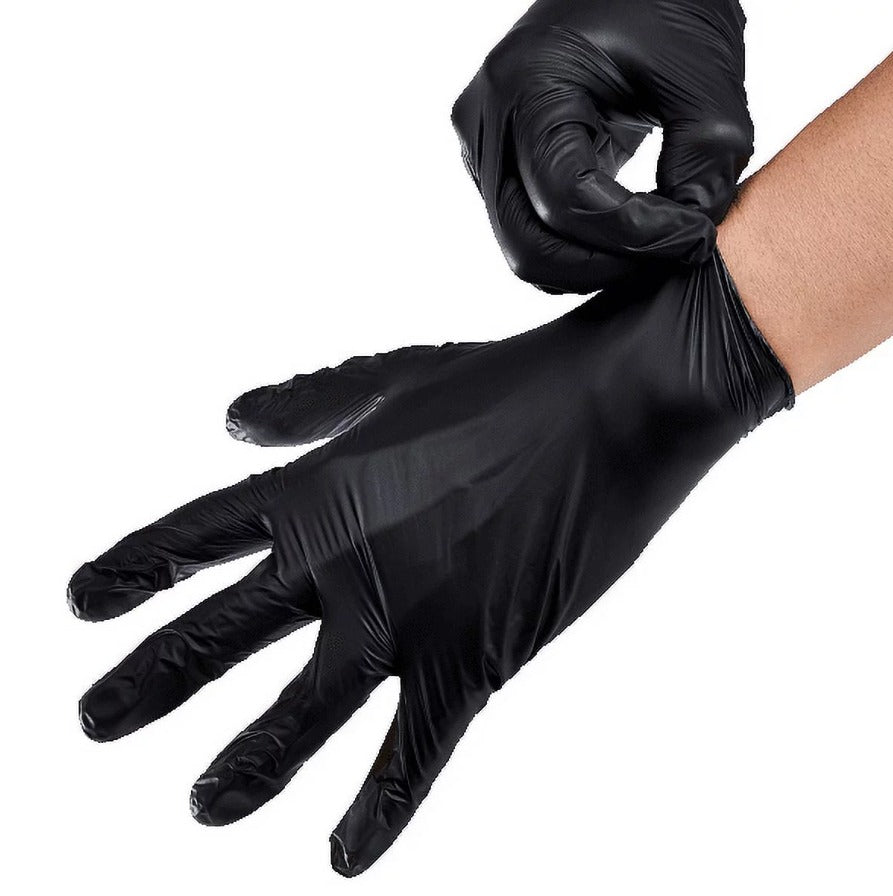 Watson Distributing Medium Black Nitrile Gloves, Soft, Powder Free, 10 Boxes of 100 (1000/Case)