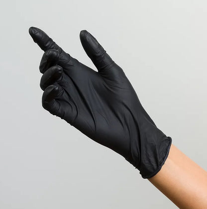 Watson Distributing Large Black Nitrile Gloves, Soft, Powder Free, 10 Boxes of 100 (1000/Case)