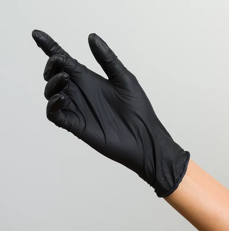 Watson Distributing Medium Black Nitrile Gloves, Soft, Powder Free, 10 Boxes of 100 (1000/Case)
