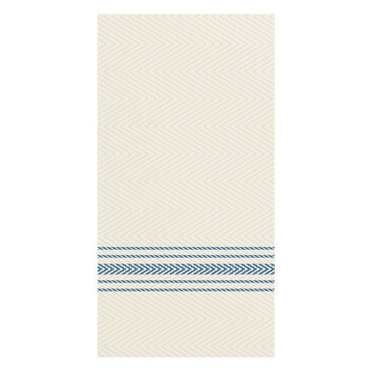 Watson Distributing 15.5" x 15.5" White/Blue Dishtowel Print Dinner Napkin 800/Case