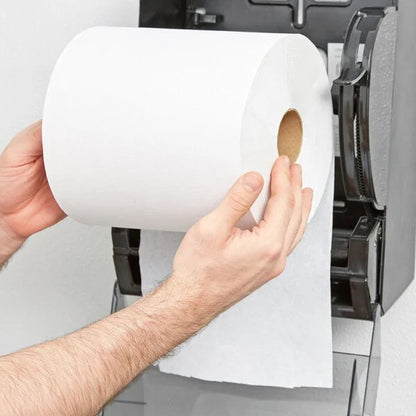 Watson Distributing Paper Towel - White - 7.7" X 600' 12 Rolls/Case