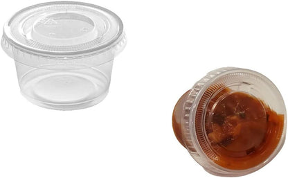 Watson Distributing 0.75 Oz Portion Cup with Lids Clear 2500/Case