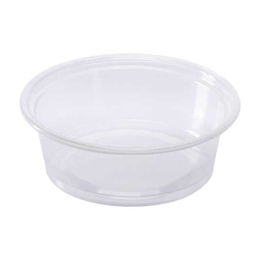 Watson Distributing 1 Oz Portion Cup with Lids Clear 2500/Case