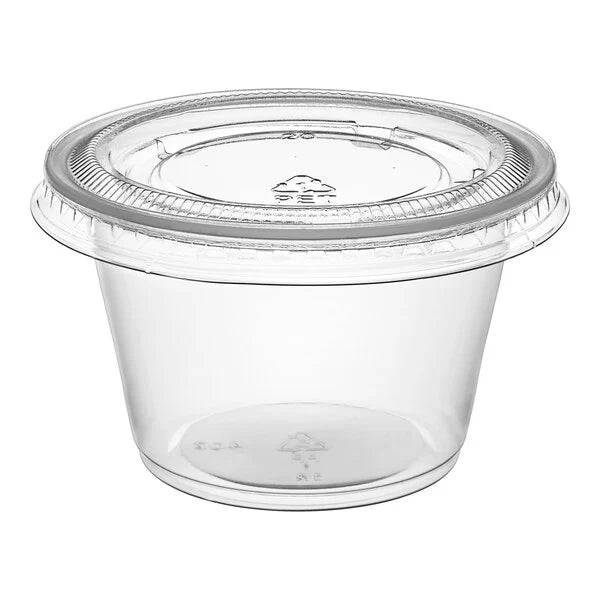 Watson Distributing 4 Oz Portion Cup with Lids Clear 2500/Case