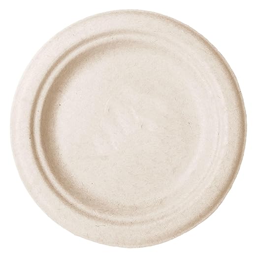Watson Distributing 6" Disposable Plate Round Bagasse 1000/Case