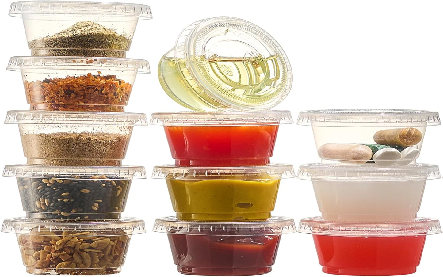 Watson Distributing 0.75-1 Oz Portion Cup Lid Clear Plastic 2500/Case