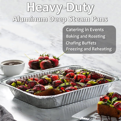 Watson Distributing Full Size Heavy Duty Foil Steam Table Pan Deep 50/Case
