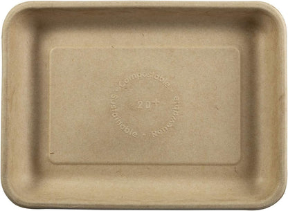 Watson Distributing 13" X 17" Molded Fiber/Pulp Rectangle Tray 100/Case