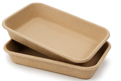 Watson Distributing 13" X 17" Molded Fiber/Pulp Rectangle Tray 100/Case