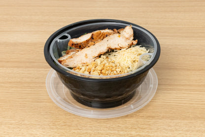 BUNDLE: 50oz Microwaveable Noodle Bowl with Insert and Lid, Black and White, 240 Sets