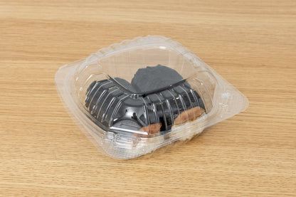 Clear Hinged PS Container, 6" x 6" 3in Tall, 400pc