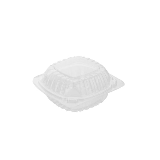 Clear Hinged PS Container, 6" x 6" 3in Tall, 400pc