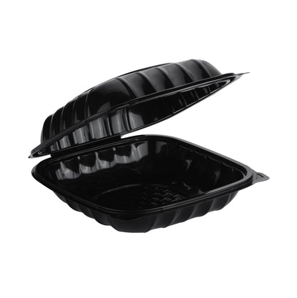 Hinged Black Container, 8" x 8", 120pc