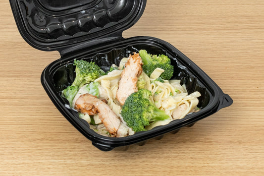Hinged Black Container, 8" x 8", 120pc