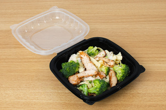 Hinged Clear Top Container, 10" x10", 100pc
