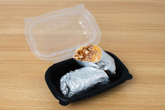 Hinged Clear Top Hoagie Container, 9" x 6", 150pc